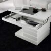 mesa centro moderna minimalista elevable blanca 067CE011