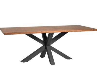 mesa comedor madera patas negras cruzadas 612ME0011