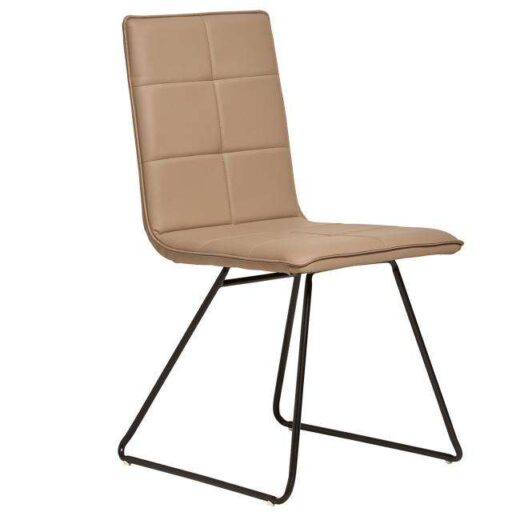 silla industrial tapizada asiento rectangular camel 612SI0432