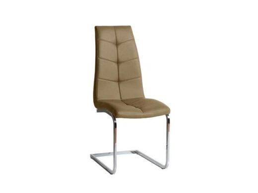silla pata voladiza acero tapizado con costuras original taupe 612SI0645