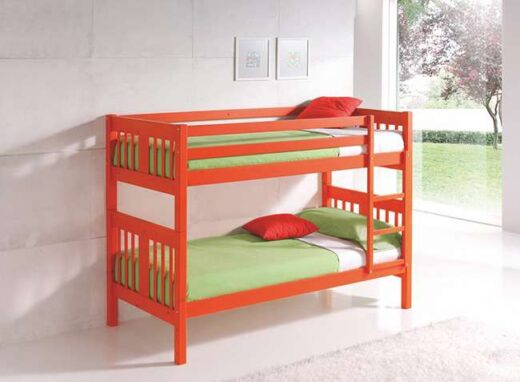 litera convertible en dos camas madera