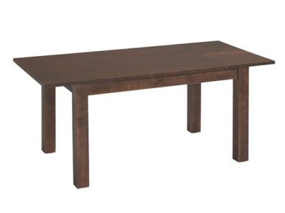 Mesa rústica extensible recta de madera de pino para comedor