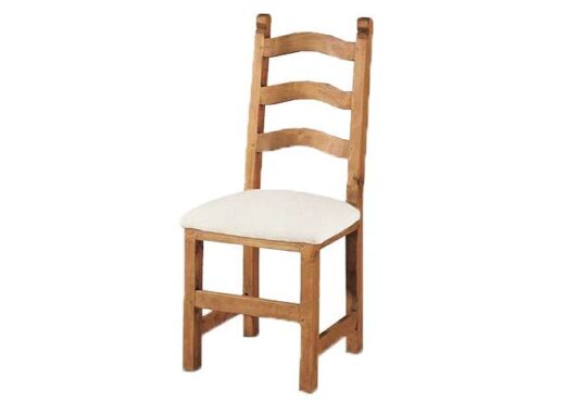 silla rustica tapizada fabricada artesanal