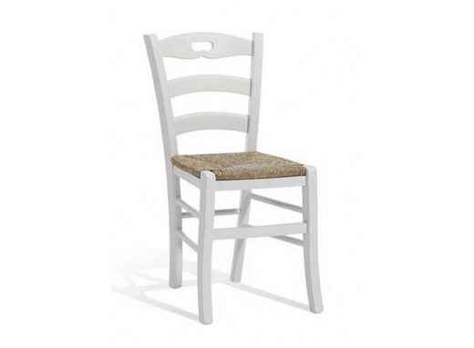 silla madera haya maciza reforzado asiento enea madera tapizado