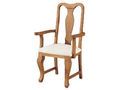 silla rustica madera artesanal asiento tapizado