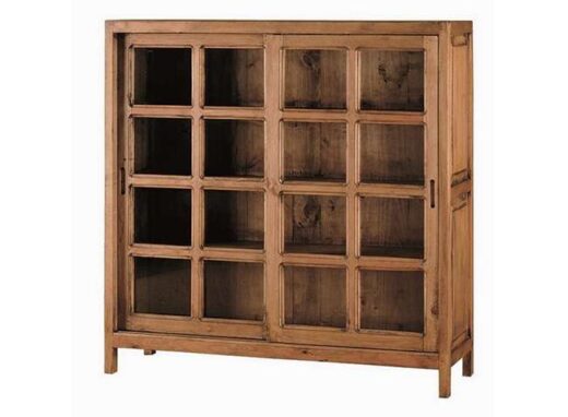 vitrina-cuadrada-madera-con-2-puertas-correderas-rustico