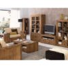 muebles-salon-rustico-madera-mesa-tv-libreria-vitrina