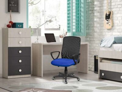 Silla de oficina acolchada tapizada en varios colores