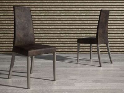 Silla tapizada sin reposabrazos de estilo moderno