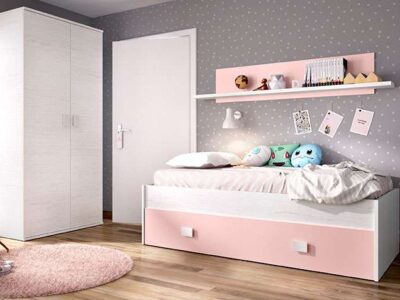 Dormitorio-juvenil-gris-rosa-cama-nido-estanteria-006dek40318291
