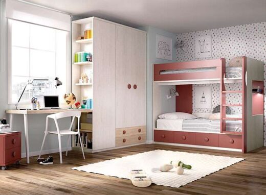 habitación-juvenil-completa-con-litera-gris-teja