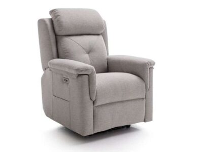 Sillón relax gris tapizado en tela