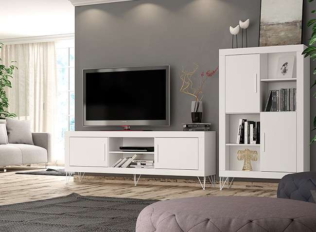 mueble-salon-moderno-blanco-para-tv