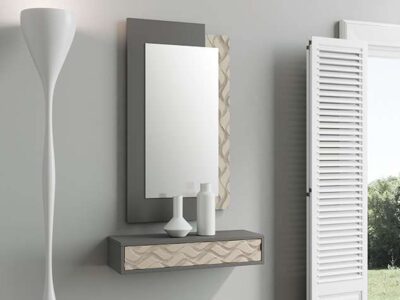 Estante de pared con cajón para recibidor moderno