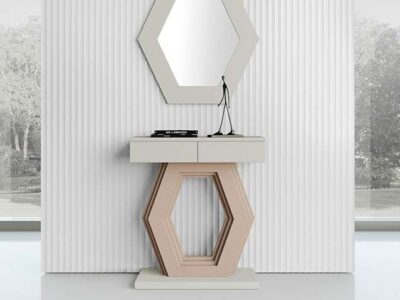 Mueble hall recibidor lacado base moderna