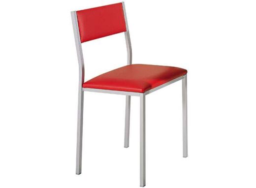 silla-tapizado-rojo-y-estructura-de-aluminio