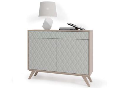 Comoda nórdica de madera con patas estilo escandinavo