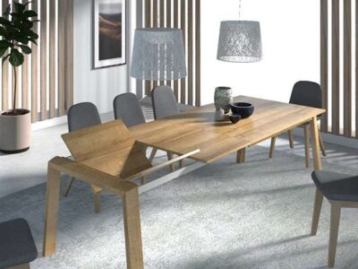 Mesas de comedor grandes extensibles madera estilo escandinavo