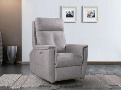 Sillón gris claro eléctrico