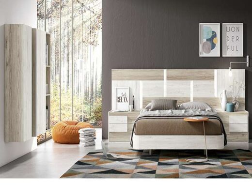 Dormitorio de estilo escandinavo