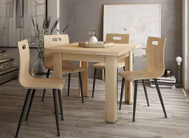 mesa de madera natural para comedor