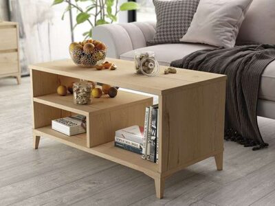 Mesa de centro nórdica de madera