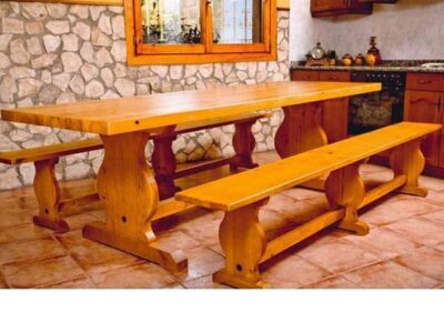 Mesa de estilo rústico para comedor