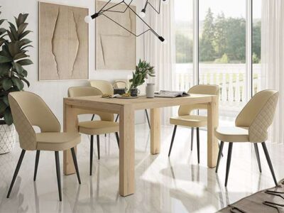 Mesa para comedor de madera natural
