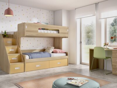 Litera con escalera 3 puertas