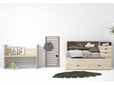 015. Composición Social Style 06. Habitación infantil con cuna convertible y armario