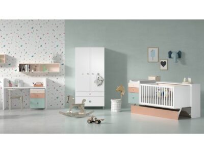 015. Composición Social Style 09. Habitación infantil con cama convertible y armario