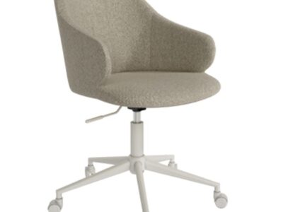 076- Silla Zurich. Silla de estudio tapizada con ruedas
