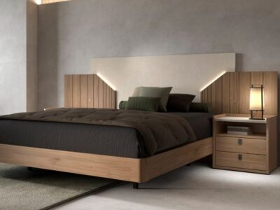 116- Composición E001. Dormitorio elegante en Siena y Stone