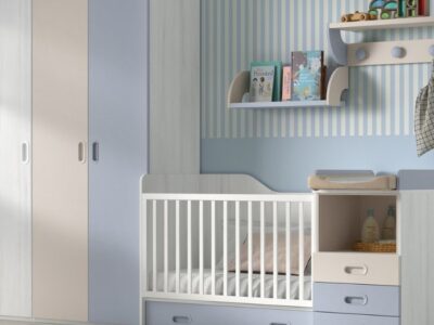 259. Composición F-312. Habitación infantil con cuna convertible y armario