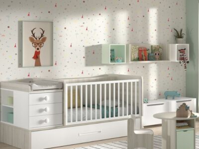 259. Composición F-314. Habitación infantil con cama convertible y cama nido