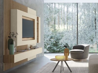 613. Composición 39 para salón. Mueble modular de diseño geométrico