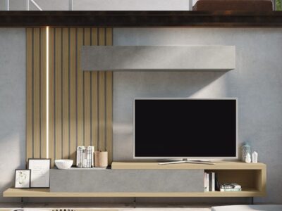 613. Composición 41 para salón. Mueble de diseño geométrico