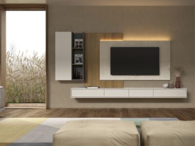 112- Composición ZM504B. Salón contemporáneo en acabados naturales