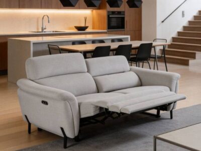 318 - Sofá relax Brigitte de diseño minimalista con motorización