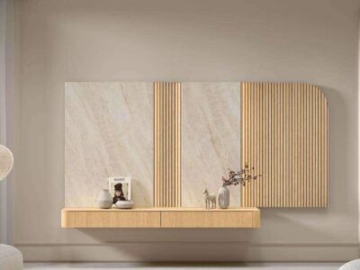 105 - Mueble TV B015 suspendido con paneles decorativos