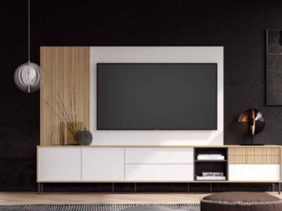 112 - Composición Zoom 508 para salón con panel alistonado